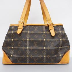 Louis Vuitton handbag Monogram Rivet M40140 Brown Ladies