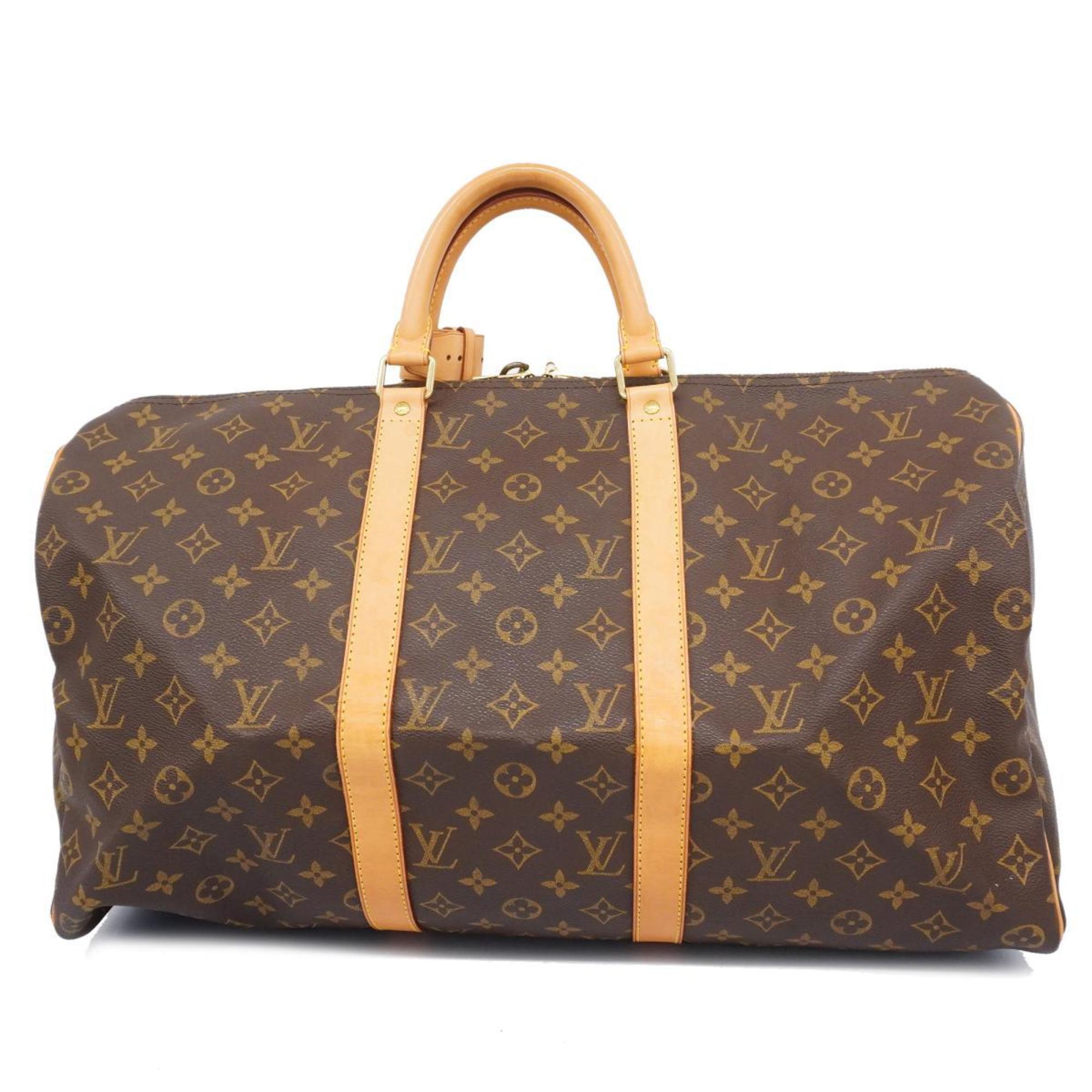 Louis Vuitton Boston Bag Monogram Keepall 50 M41426 Brown Men's Women's