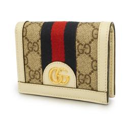 Gucci Wallet Ophidia 523155 Ivory Beige Women's