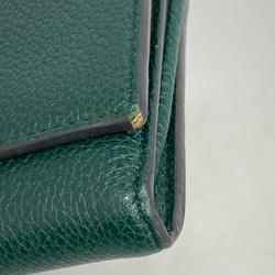 Gucci Long Wallet Zumi 573612 Leather Green Women's