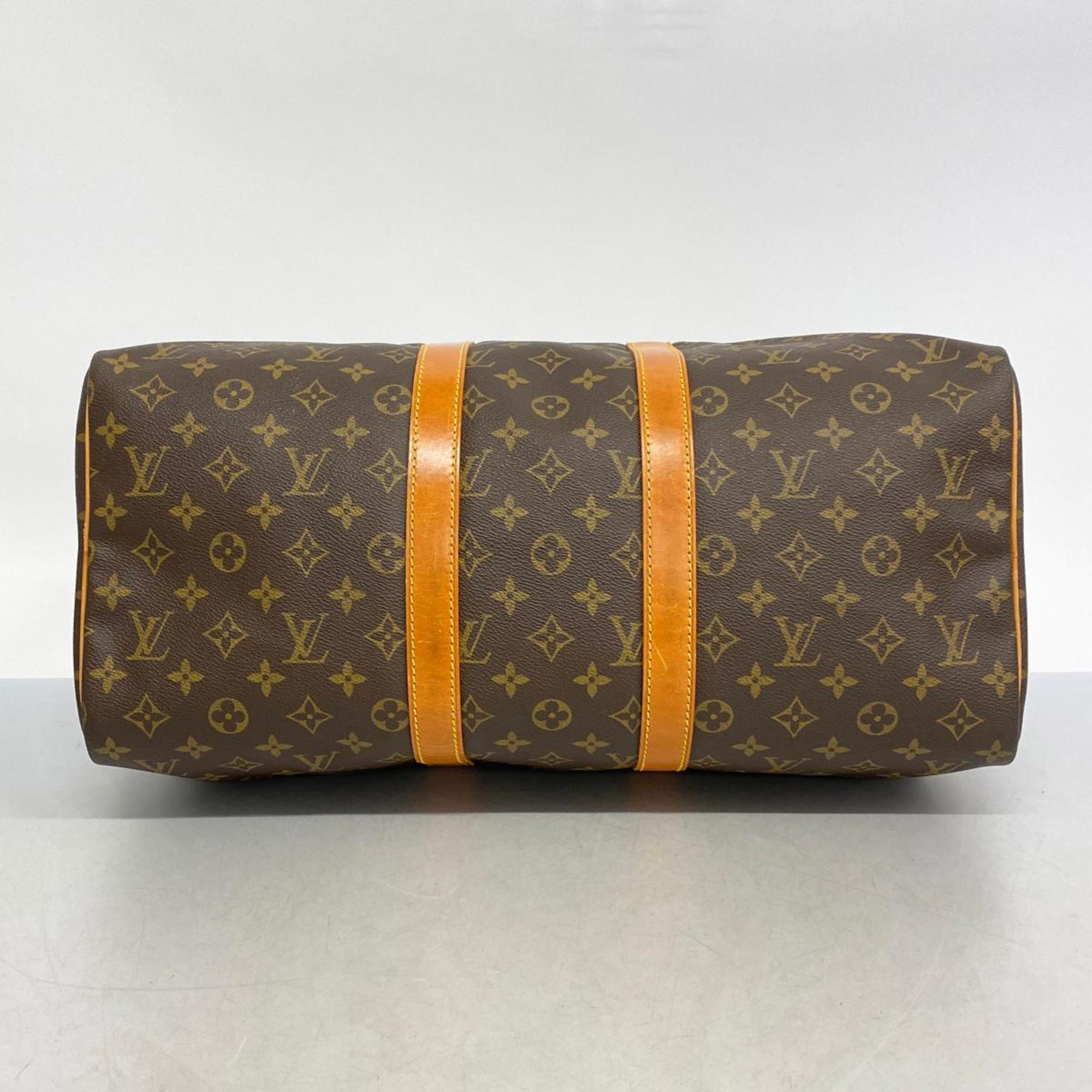 Louis Vuitton Boston Bag Monogram Keepall 45 M41428 Brown Men's Women's