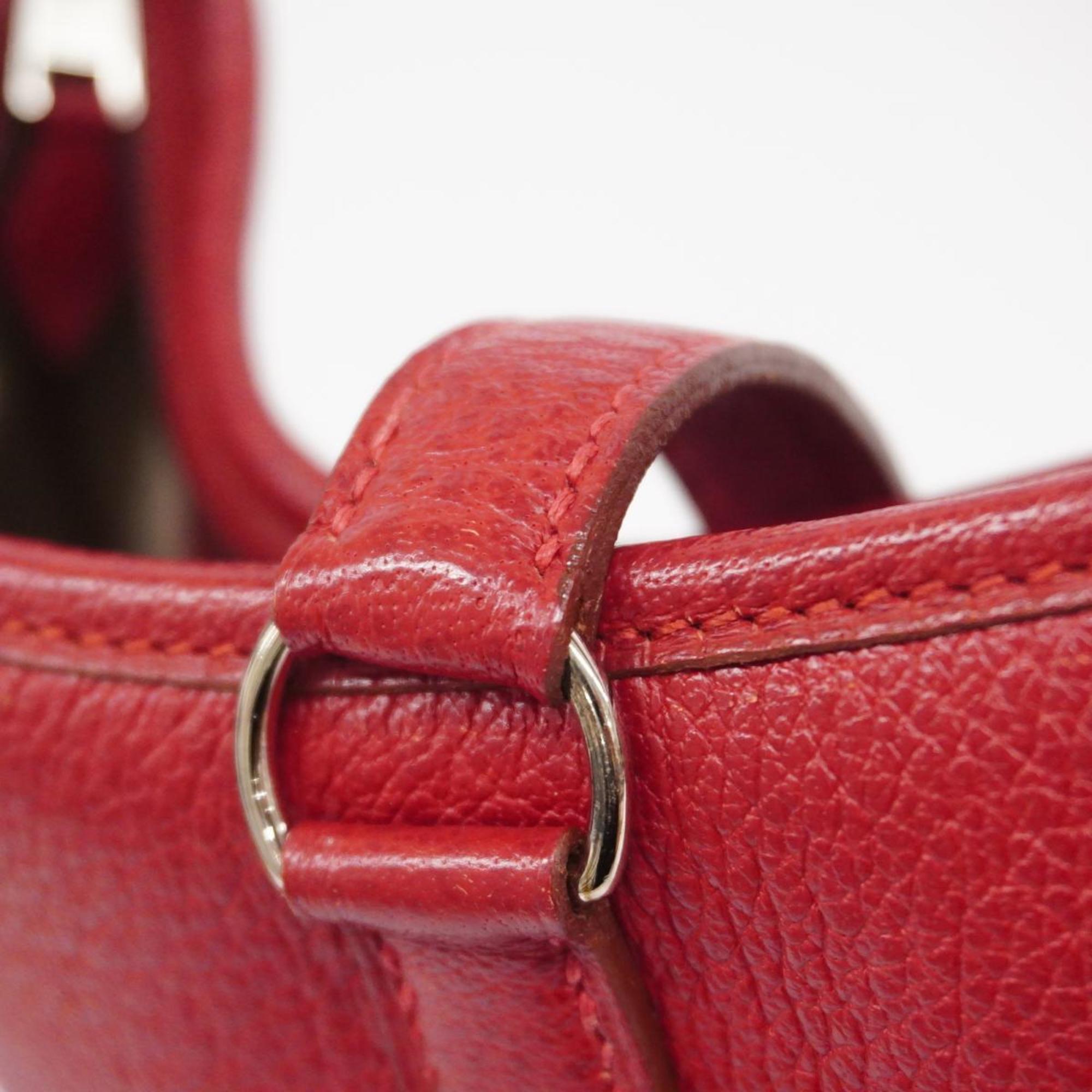 Hermes Shoulder Bag Trim 35 □F Stamped Taurillon Clemence Rouge vif Women's