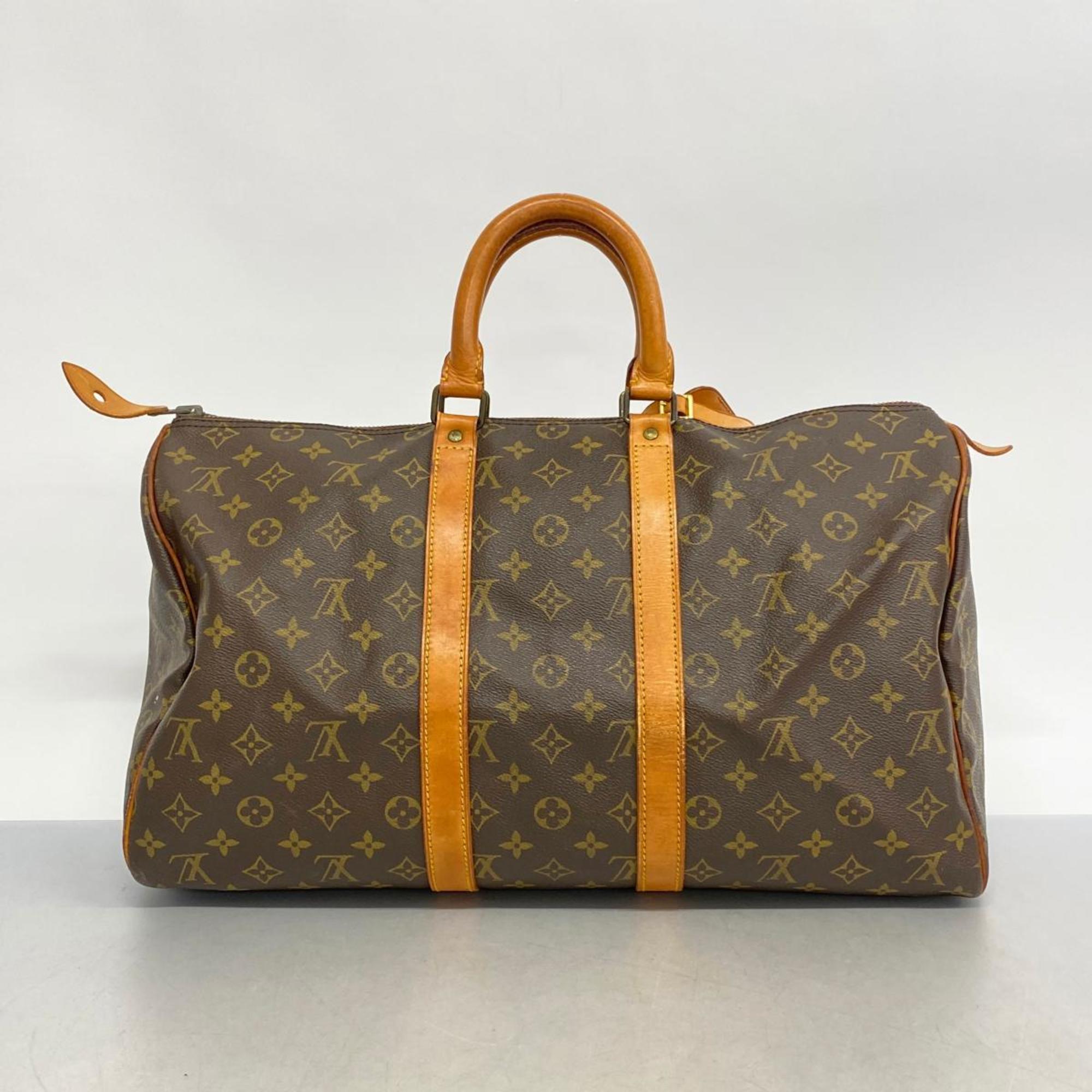 Louis Vuitton Boston Bag Monogram Keepall 45 M41428 Brown Men's Women's