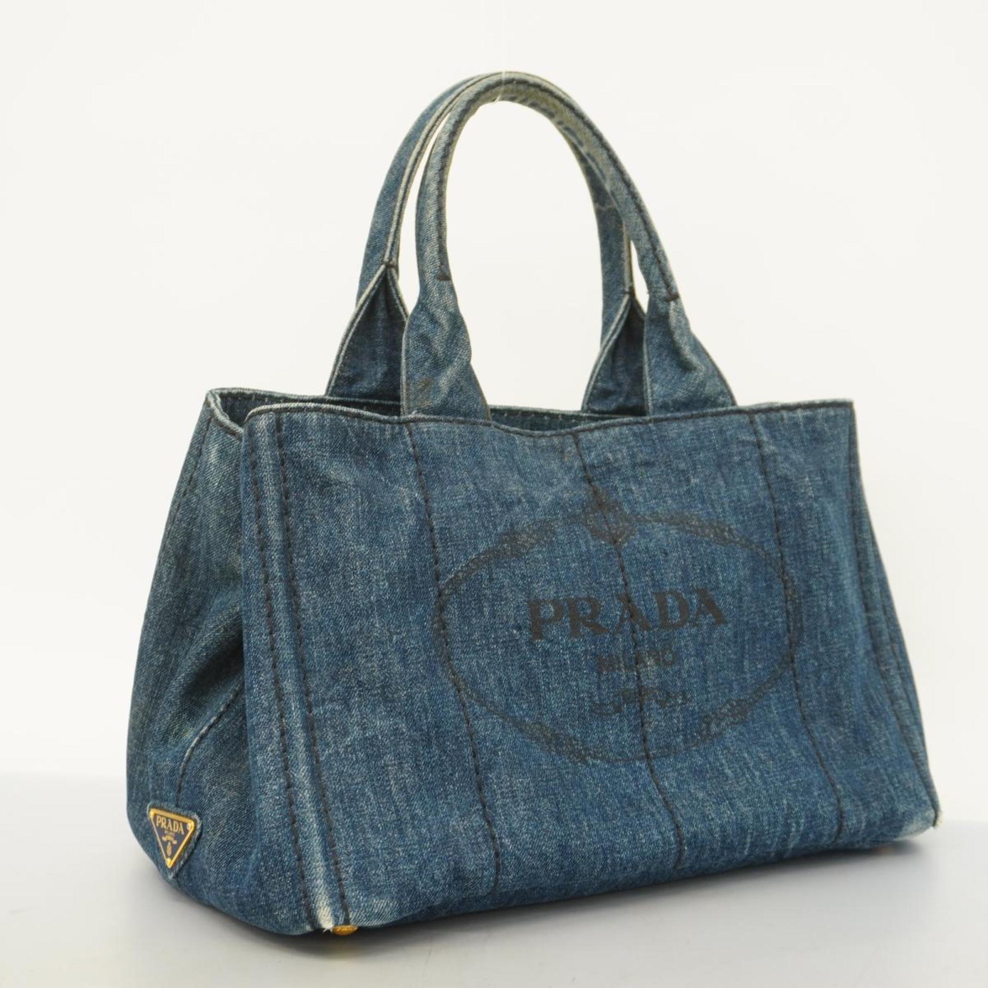 Prada tote bag canapa denim blue ladies