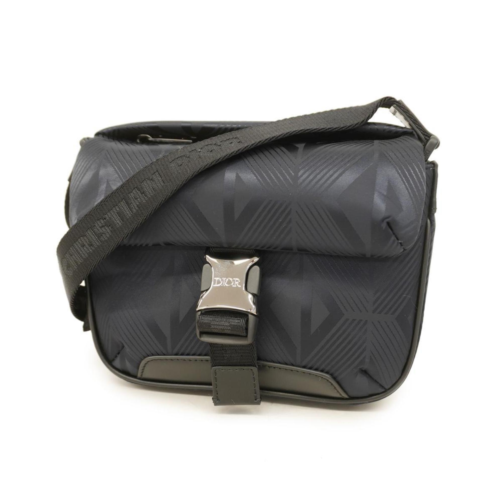 Christian Dior Shoulder Bag Nylon Black Men Women