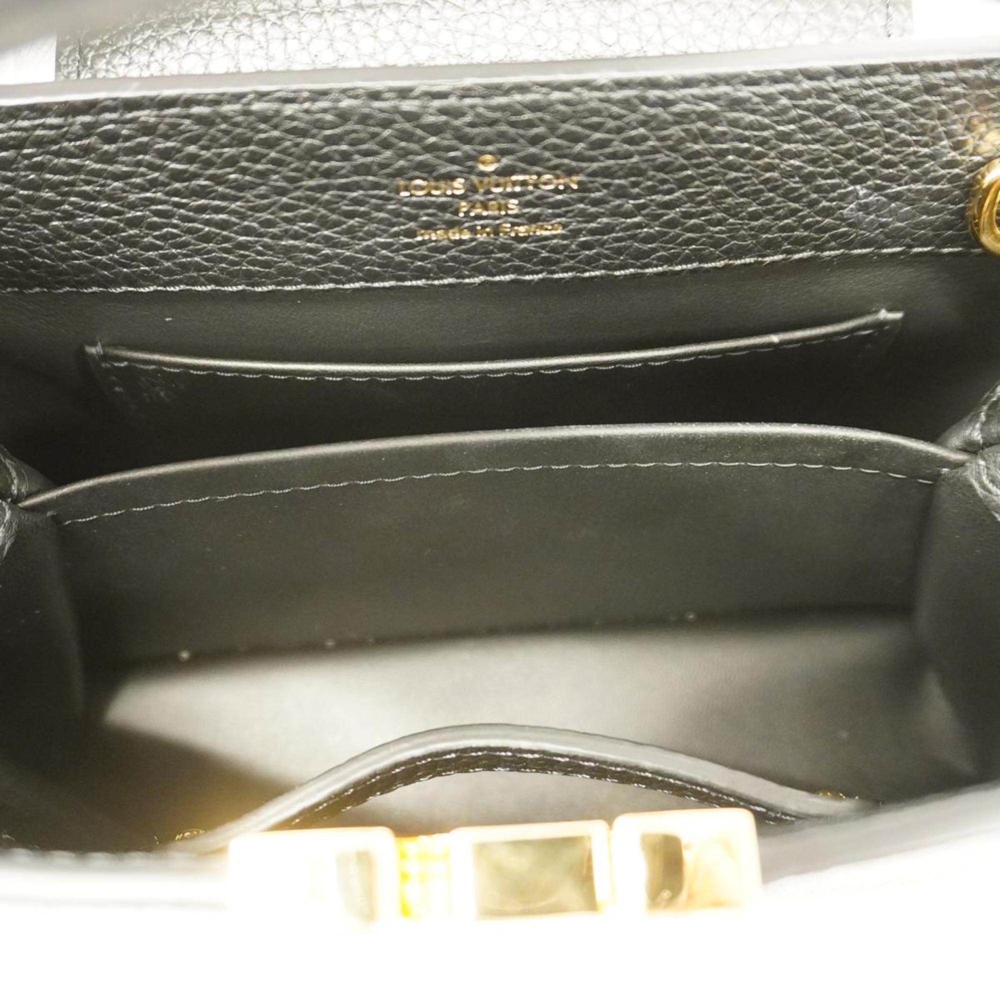 Louis Vuitton Handbag Taurillon Capucines MINI M56071 Noir Ladies