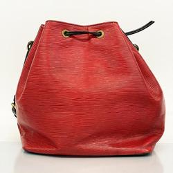 Louis Vuitton Shoulder Bag Epi Bicolor Petit Noe M44172 Castilian Red Noir Ladies