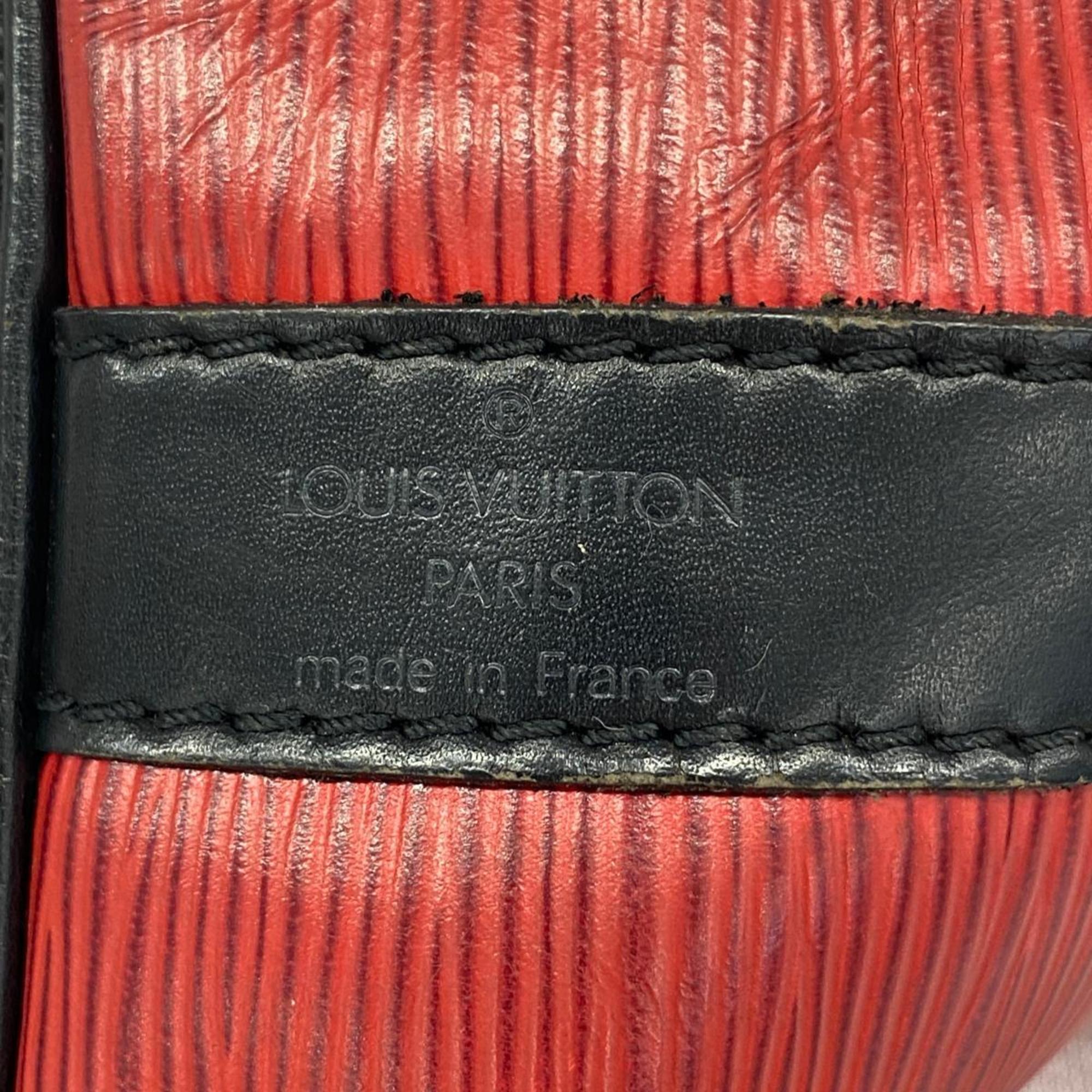 Louis Vuitton Shoulder Bag Epi Bicolor Petit Noe M44172 Castilian Red Noir Ladies