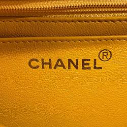 Chanel Shoulder Bag Matelasse Chain Lambskin Orange Women's