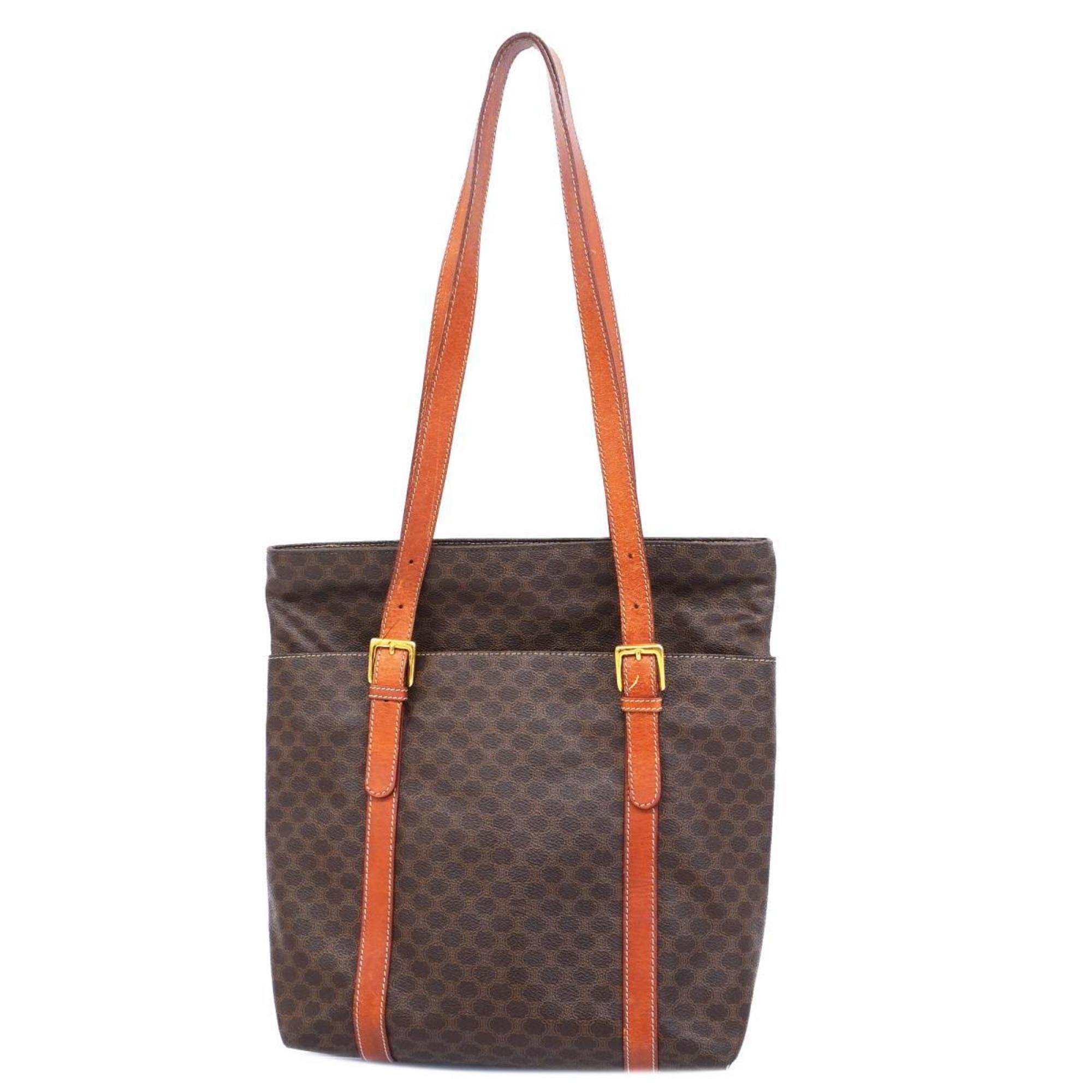 Celine Shoulder Bag Macadam Brown Women's