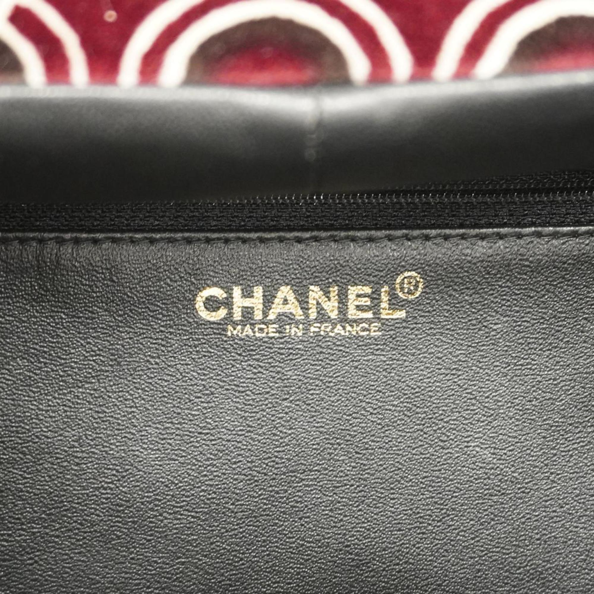 Chanel handbag COCO velour bordeaux champagne ladies