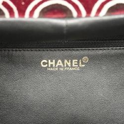 Chanel handbag COCO velour bordeaux champagne ladies