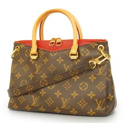 Louis Vuitton Handbag Monogram Pallas BB M41241 Brown Cerise Ladies