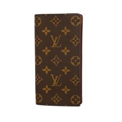 Louis Vuitton Long Wallet Monogram Portefeuille Brazza M66540 Brown Men's