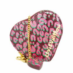 Louis Vuitton Wallet/Coin Case Vernis Leopard Porto Monnaie Cool M91474 Rouge Fauvist Ladies