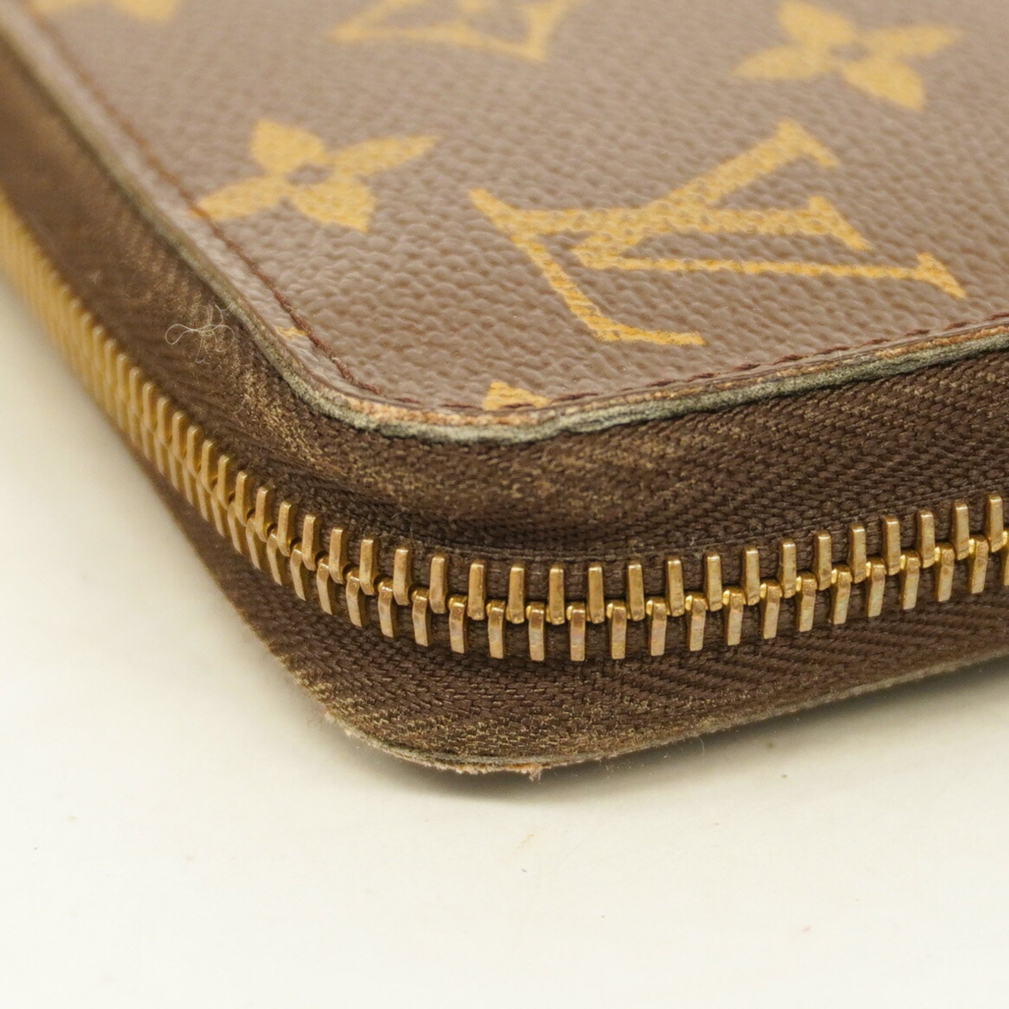 Louis Vuitton Long Wallet Monogram Zippy M60017 Brown Men's Women's