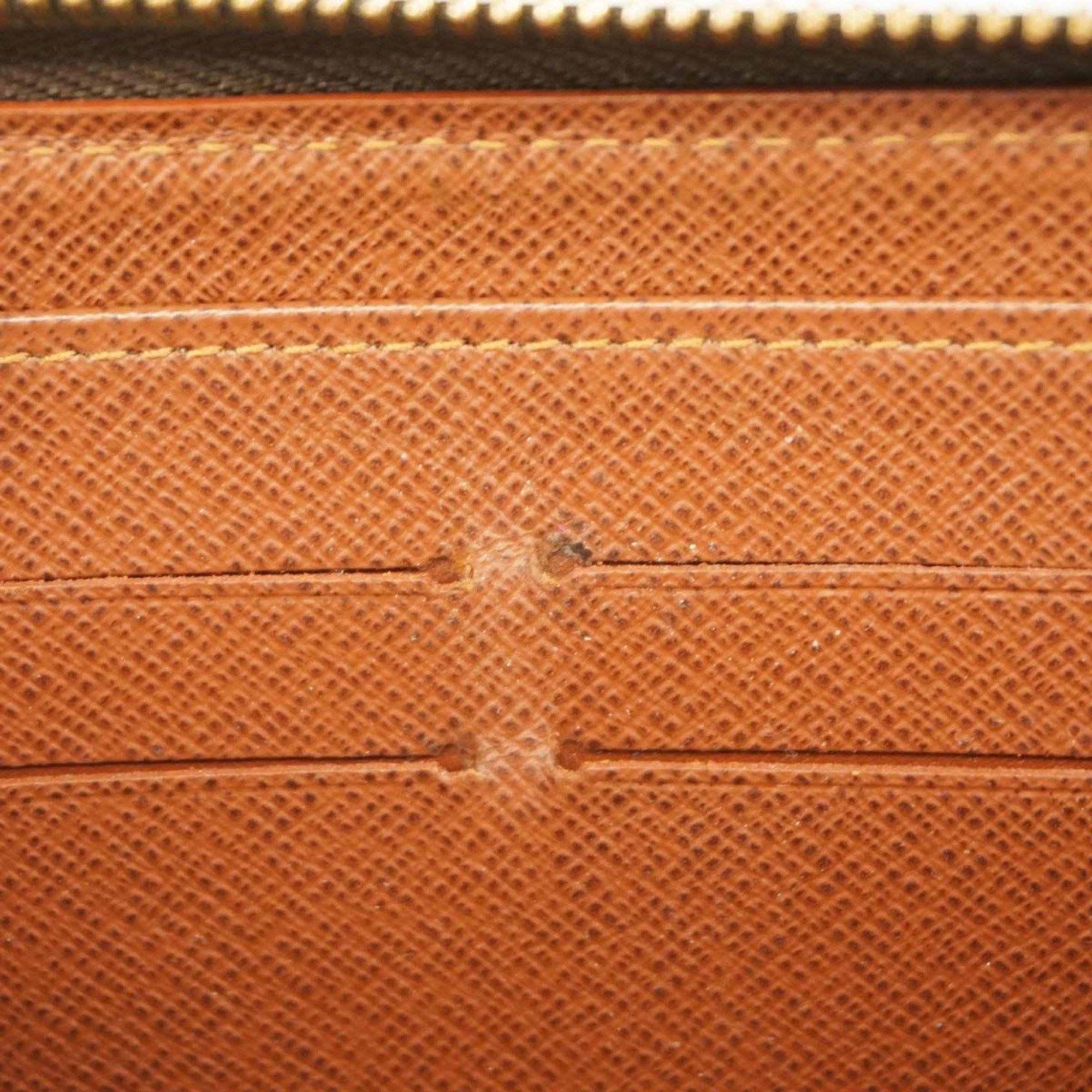 Louis Vuitton Long Wallet Monogram Zippy M60017 Brown Men's Women's