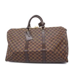 Louis Vuitton Boston Bag Damier Keepall 50 N41427 Ebene Men's Women's