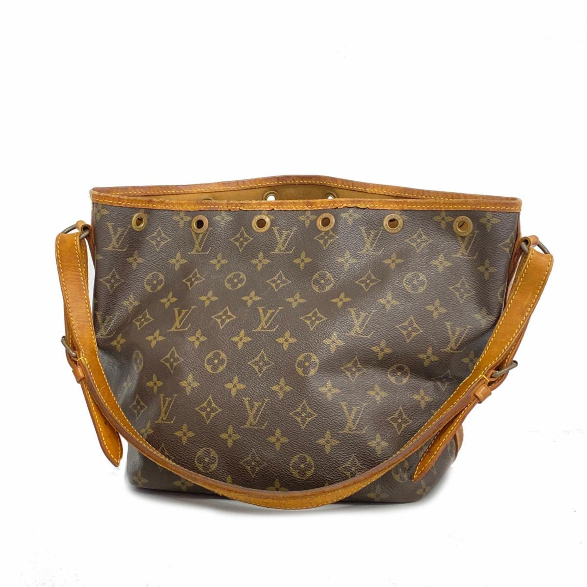 Louis Vuitton Shoulder Bag Monogram Petit Noe M42226 Brown Ladies