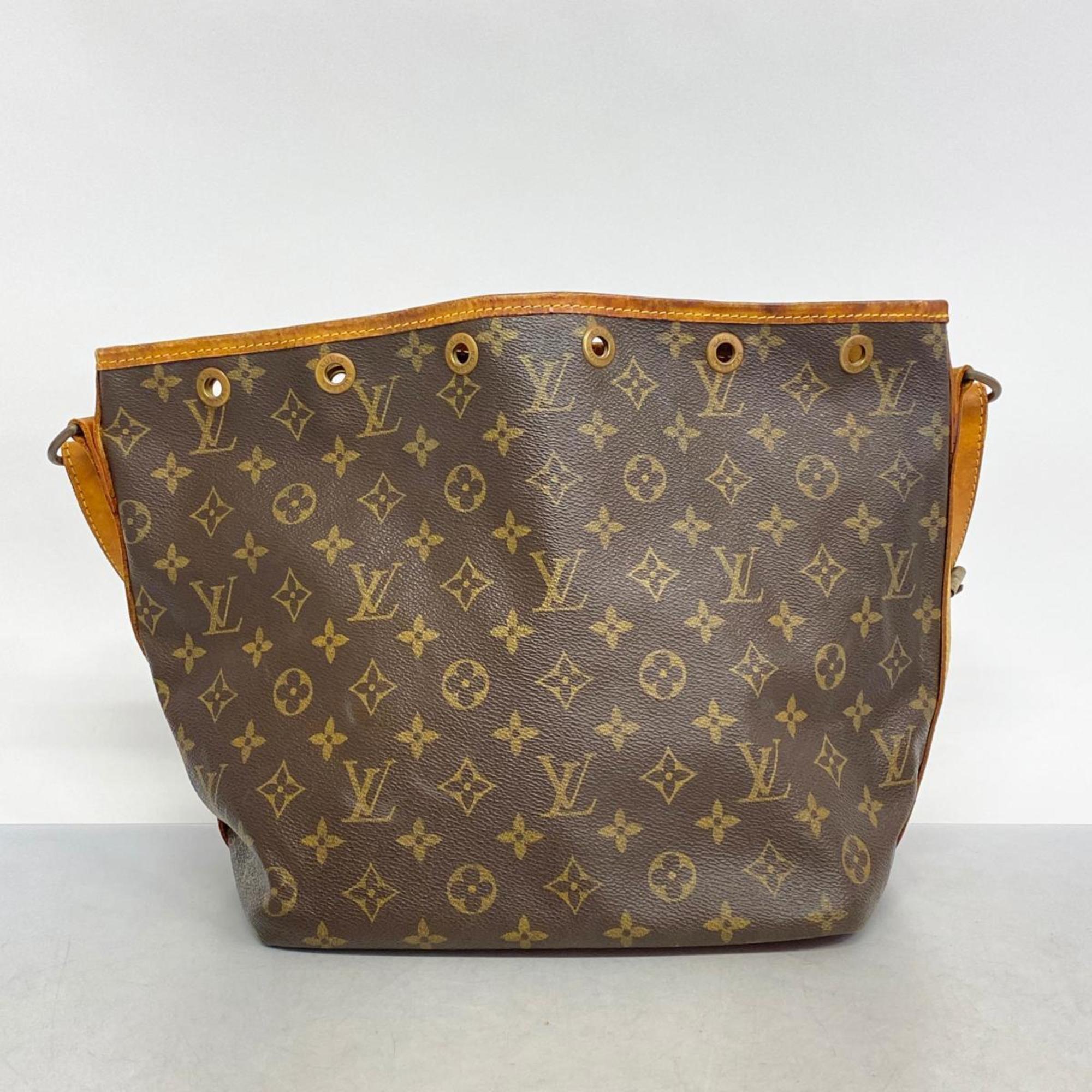 Louis Vuitton Shoulder Bag Monogram Petit Noe M42226 Brown Ladies