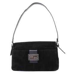 Fendi shoulder bag suede black ladies