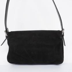 Fendi shoulder bag suede black ladies