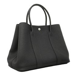 Hermes Tote Bag Garden PM B Stamp Negonda Black Women's