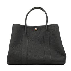 Hermes Tote Bag Garden PM B Stamp Negonda Black Women's