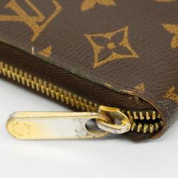 Louis Vuitton Long Wallet Monogram Zippy M42616 Brown Men's Women's