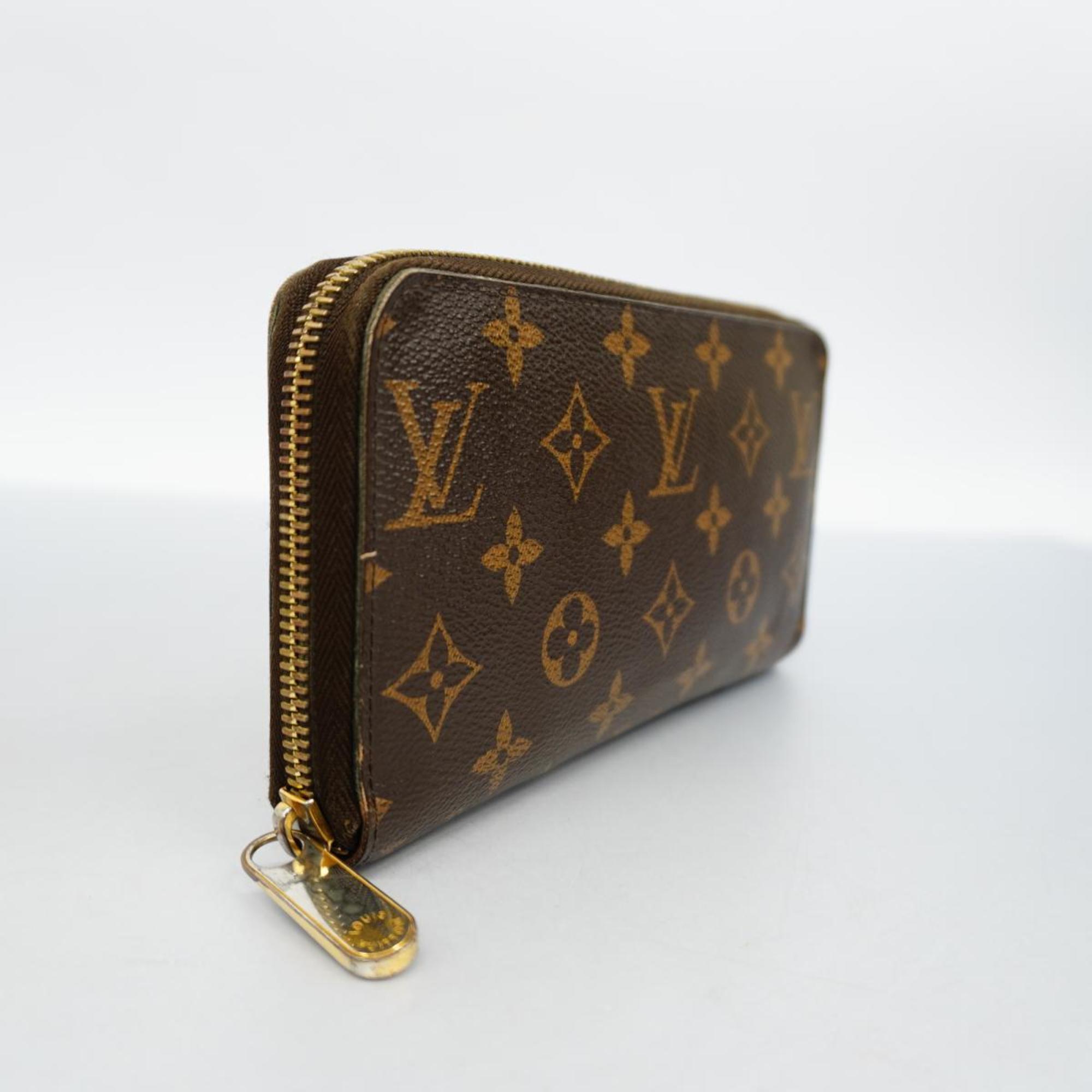 Louis Vuitton Long Wallet Monogram Zippy M42616 Brown Men's Women's