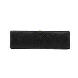 Chanel Shoulder Bag Matelasse W Chain Lambskin Black Women's