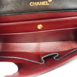 Chanel Shoulder Bag Matelasse W Chain Lambskin Black Women's