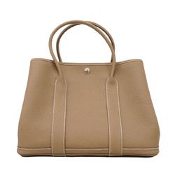 Hermes Tote Bag Garden PM B Stamp Negonda Etoupe Women's