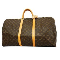 Louis Vuitton Boston Bag Monogram Keepall 60 M41422 Brown Men's Women's