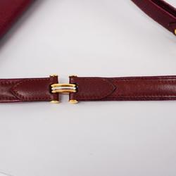 Cartier Shoulder Bag Must Leather Bordeaux Women's