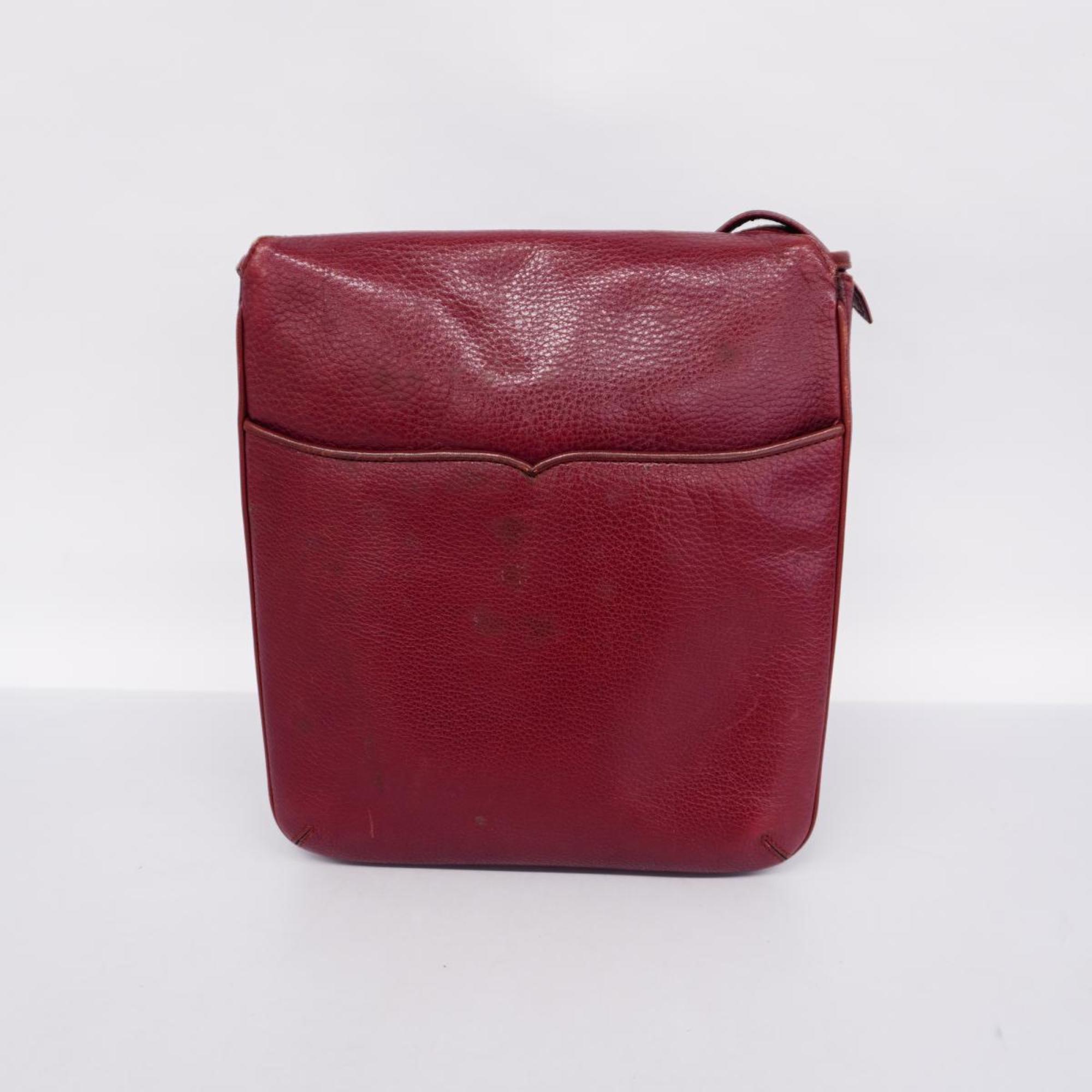 Cartier Shoulder Bag Must Leather Bordeaux Women's