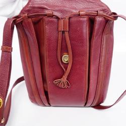 Cartier Shoulder Bag Must Leather Bordeaux Women's