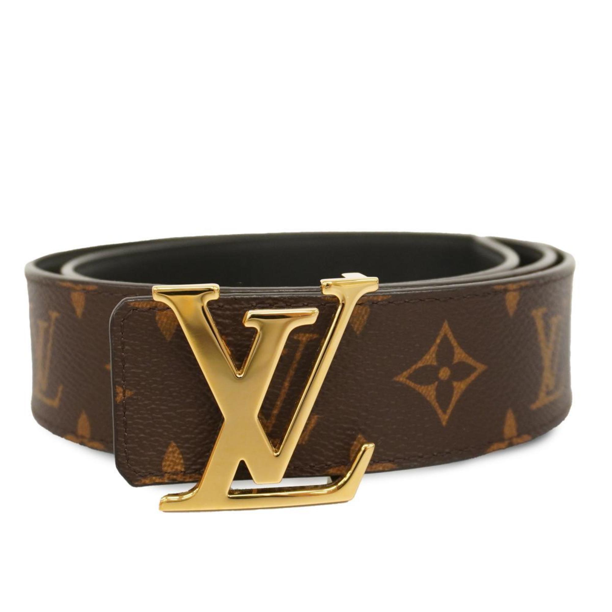 Louis Vuitton Belt Monogram Santur LV Initials M9453W Brown Black Men's