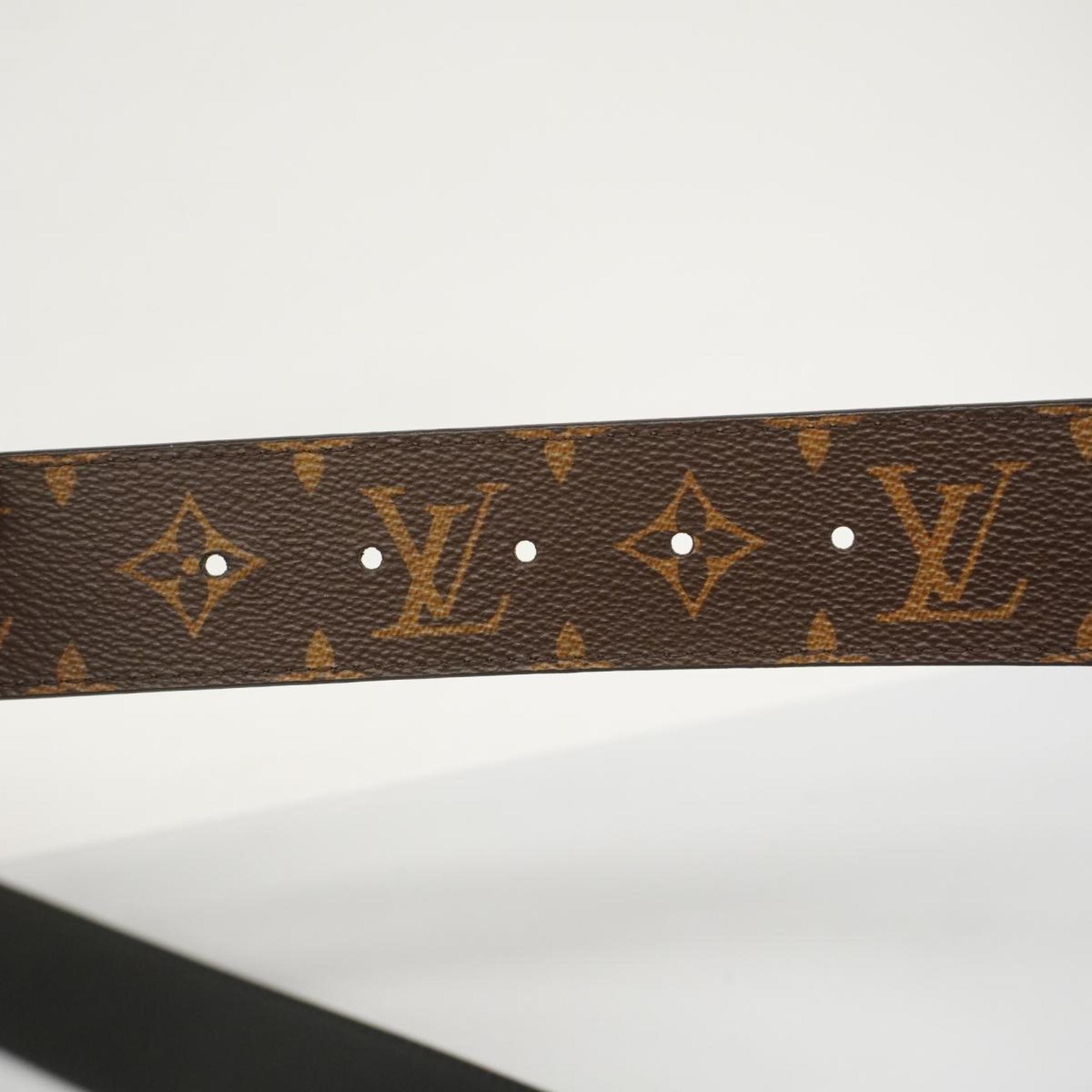 Louis Vuitton Belt Monogram Santur LV Initials M9453W Brown Black Men's