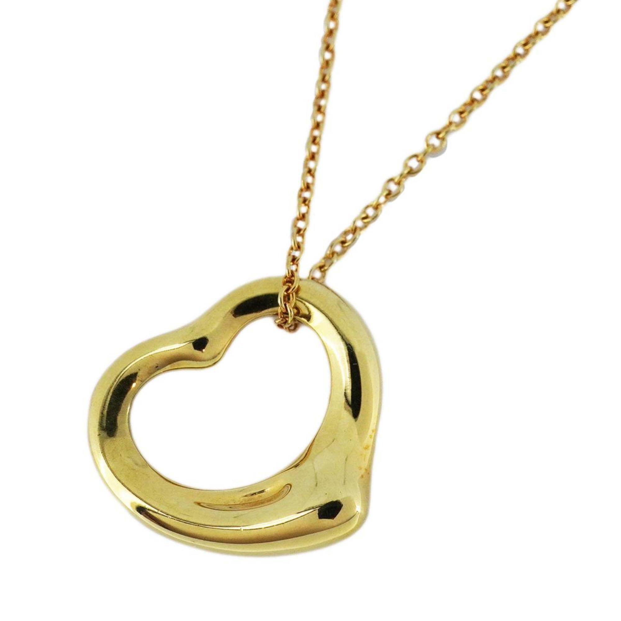 Tiffany Necklace Heart K18YG Yellow Gold Women's