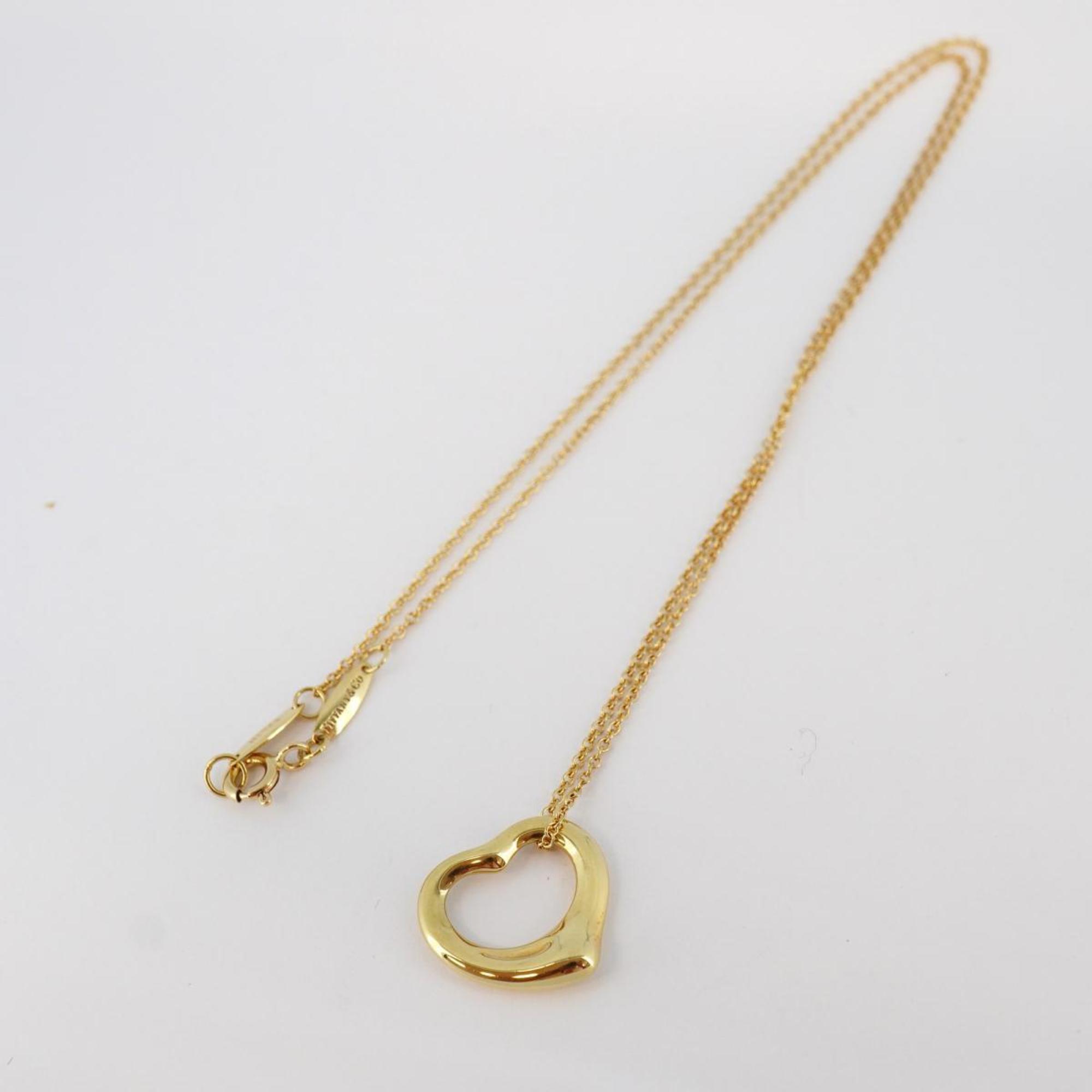 Tiffany Necklace Heart K18YG Yellow Gold Women's