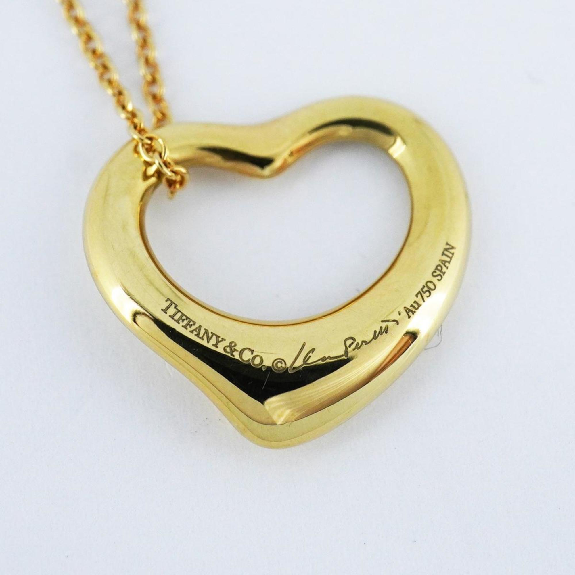 Tiffany Necklace Heart K18YG Yellow Gold Women's