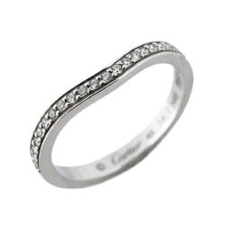 Cartier Ring Ballerina Half Eternity Diamond Pt950 Platinum Women's