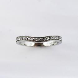 Cartier Ring Ballerina Half Eternity Diamond Pt950 Platinum Women's