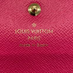 Louis Vuitton Long Wallet Monogram Flower Portefeuille Emily M68313 Brown Hot Pink Ladies