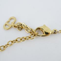 Christian Dior Necklace Rhinestone GP Plated Gold Women's