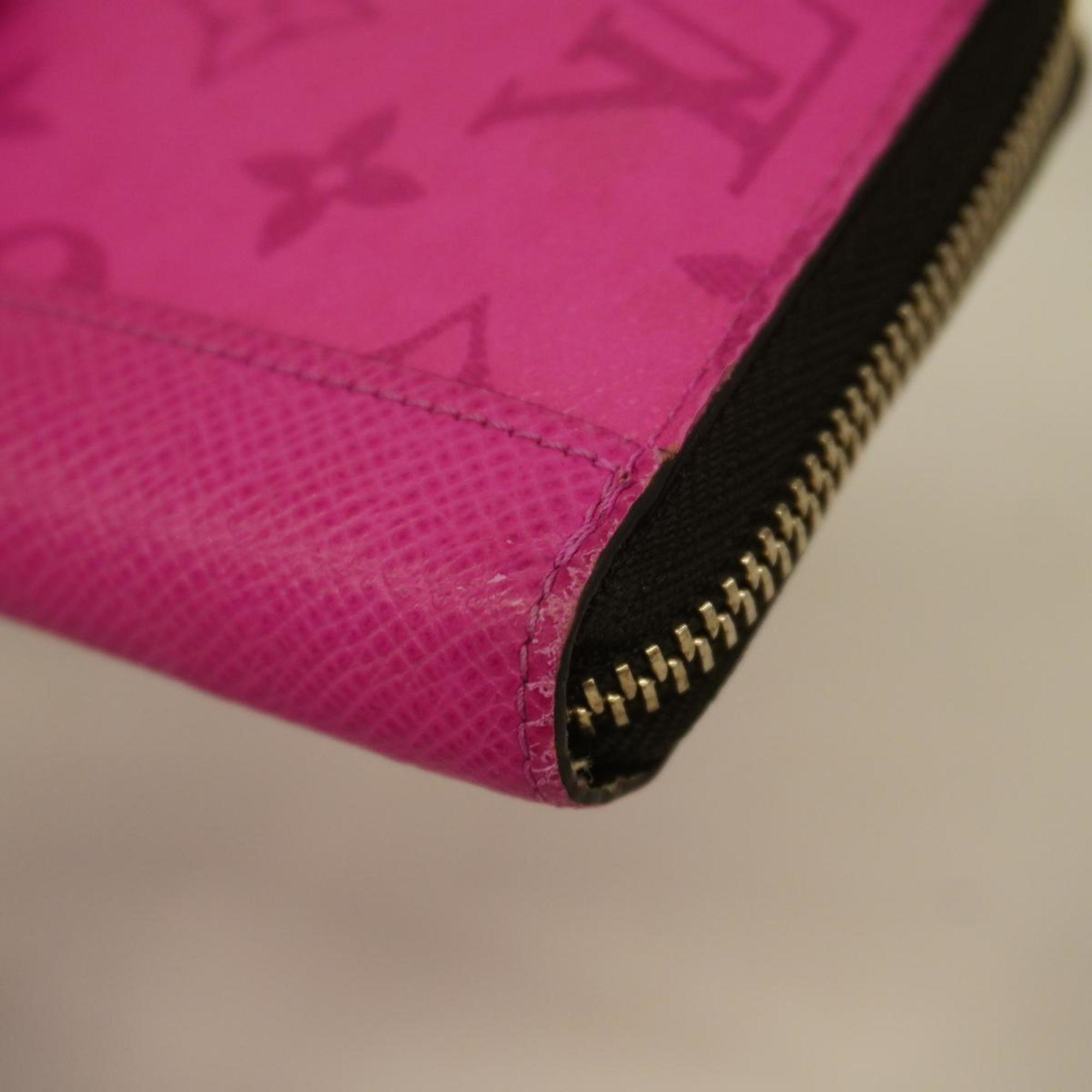 Louis Vuitton Long Wallet Taiga Rama Zippy Vertical M30780 Fuchsia Ladies