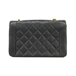 Chanel Shoulder Bag Matelasse Diana Chain Lambskin Black Women's