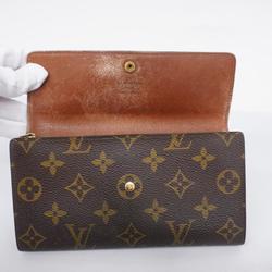 Louis Vuitton Long Wallet Monogram Porto Monnaie Credit M61723 Brown Ladies