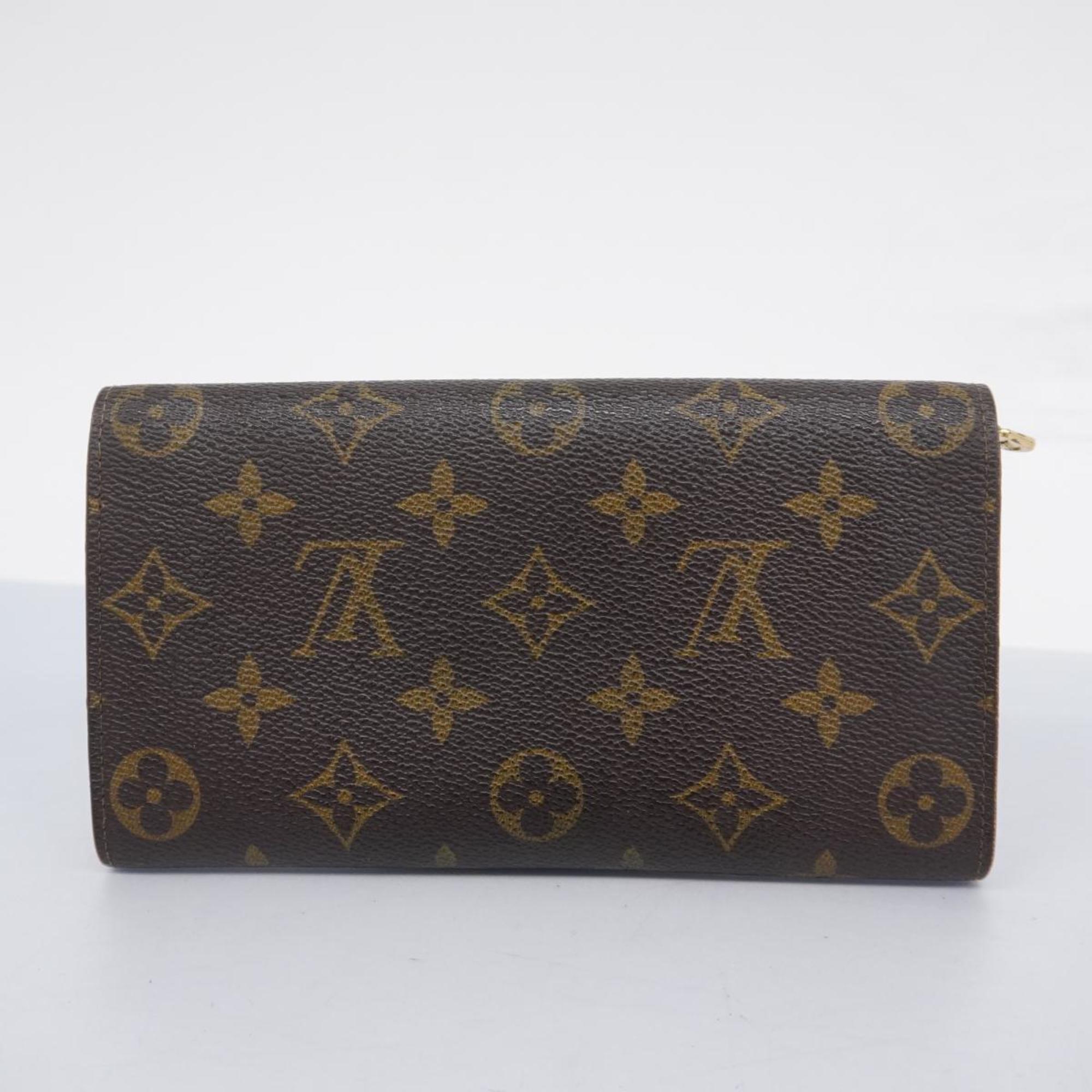 Louis Vuitton Long Wallet Monogram Porto Monnaie Credit M61723 Brown Ladies